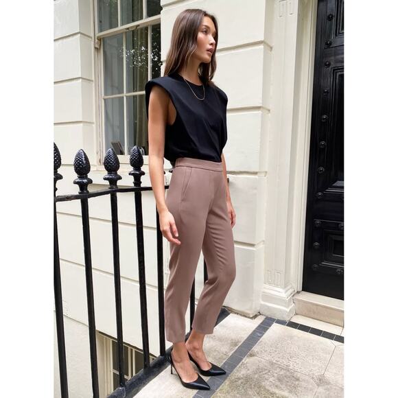 Aritzia Babaton Conan Pant Cropped Slim-Leg Trousers Shadow Mauve Size 2 - Picture 12 of 12